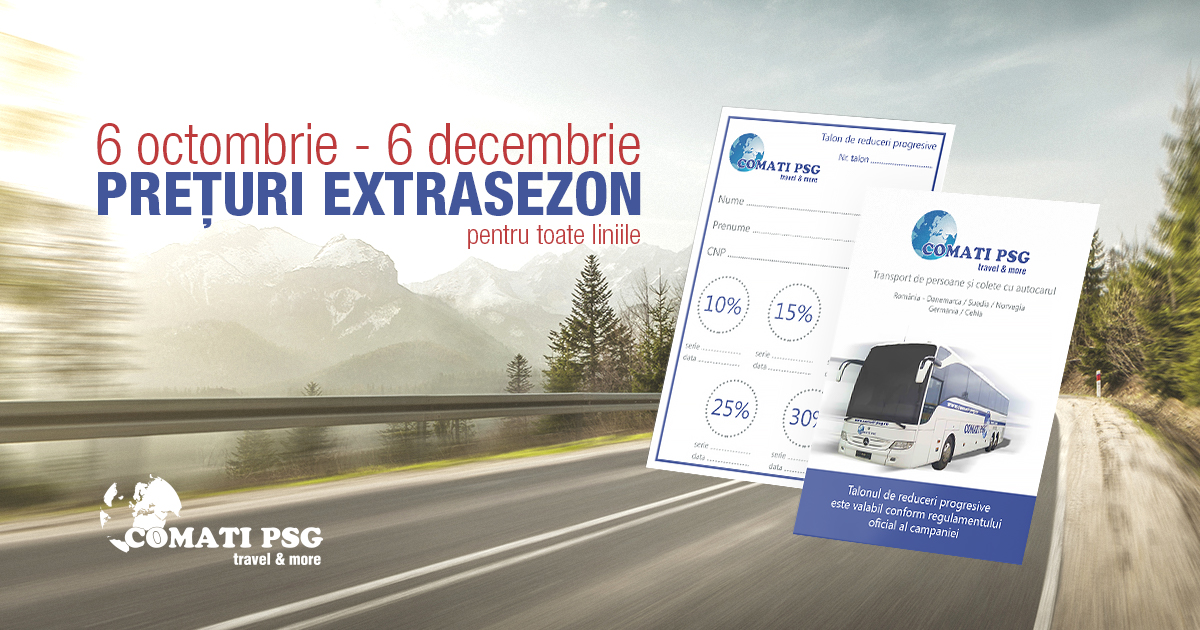 Oferte COMATI pentru extrasezon!